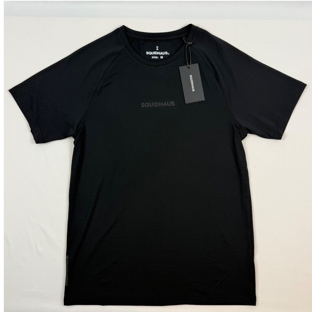 Squidhaus Mens Performance Raglan T-Shirt Black Size M Death Over Average New